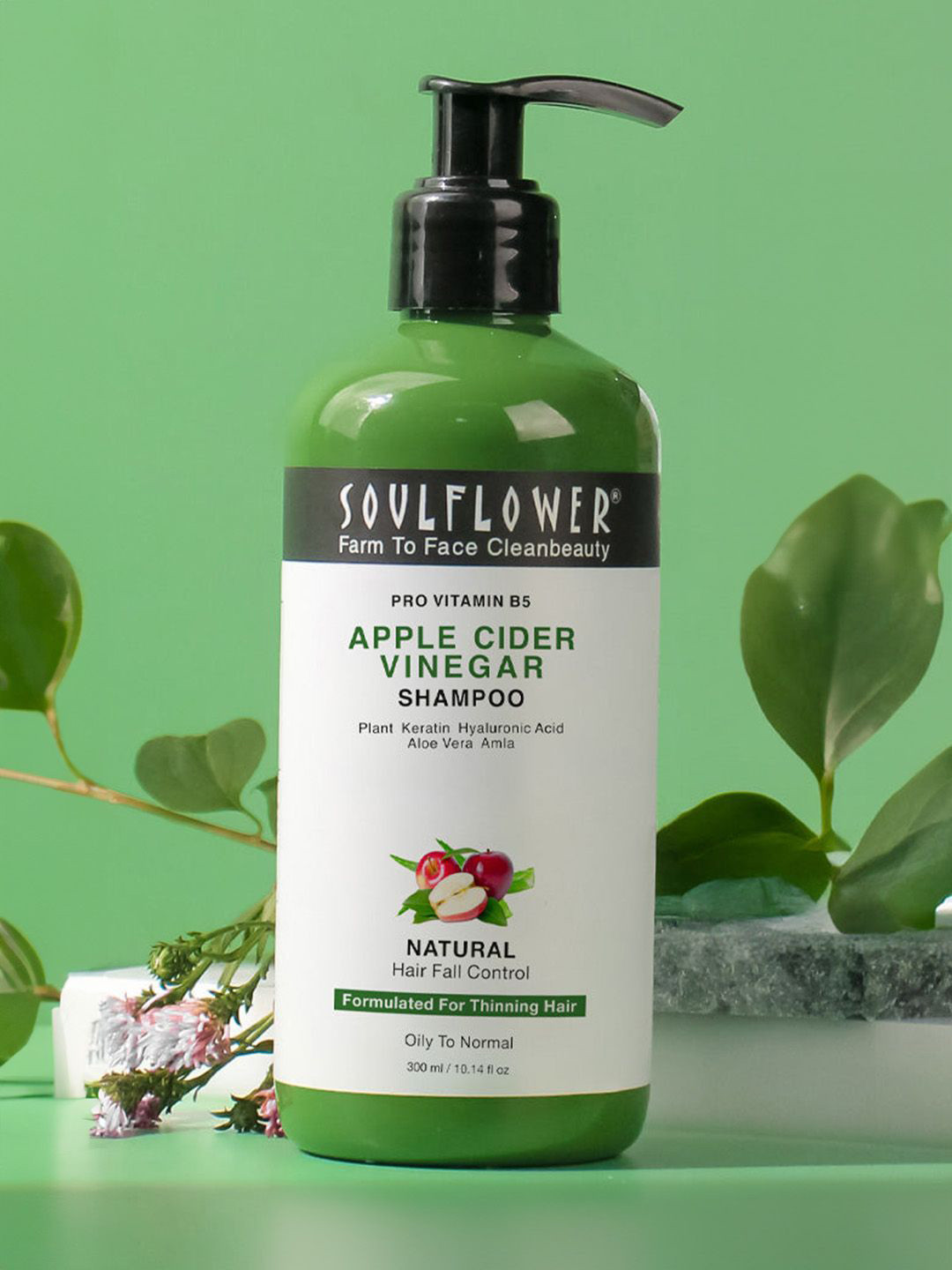 Soulflower Pro Vitamin B5 Herbal Apple Cider Shampoo-300ml