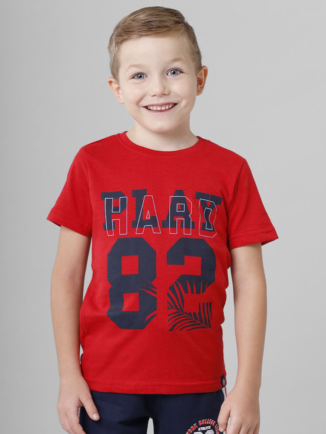 CODEZ Boys Typography Printed Round Neck Cotton T-shirt