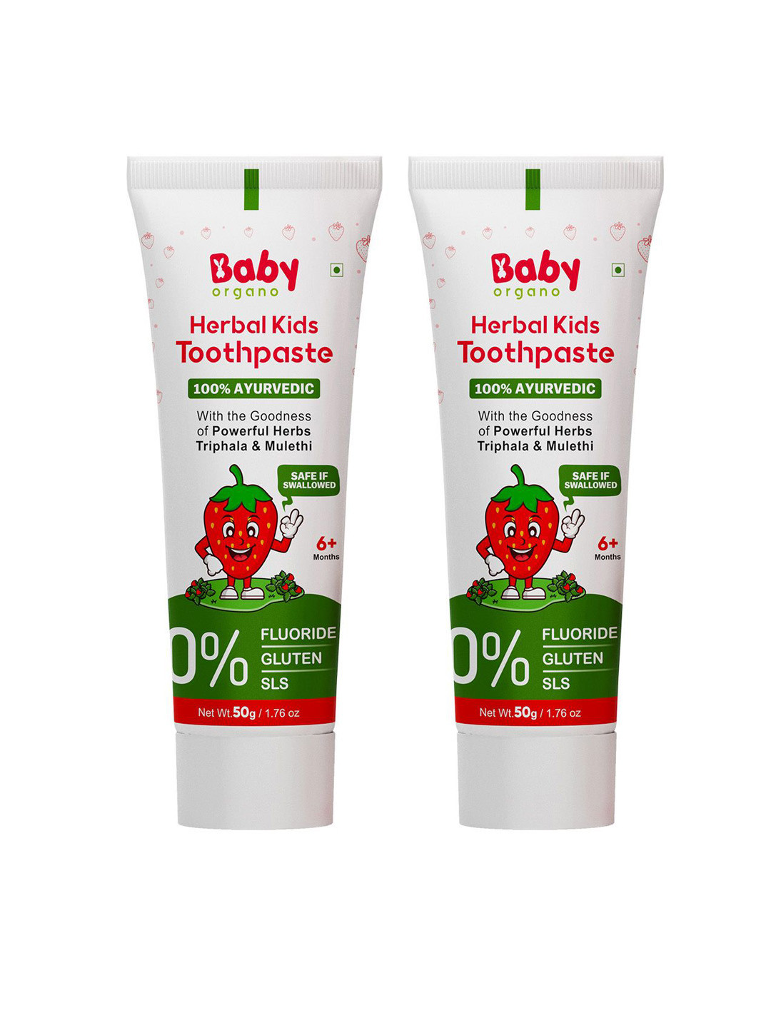 BABYORGANO Set Of 2 Herbal Organics Toothpaste-50g Each