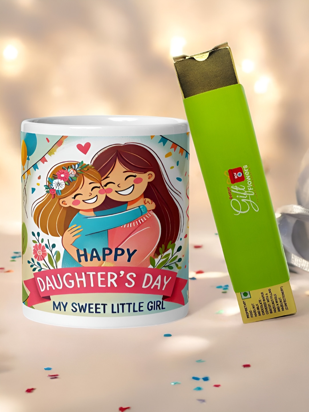 bettergiftflowers Set Of 2 Chocolate With Printed Ceramic Mug