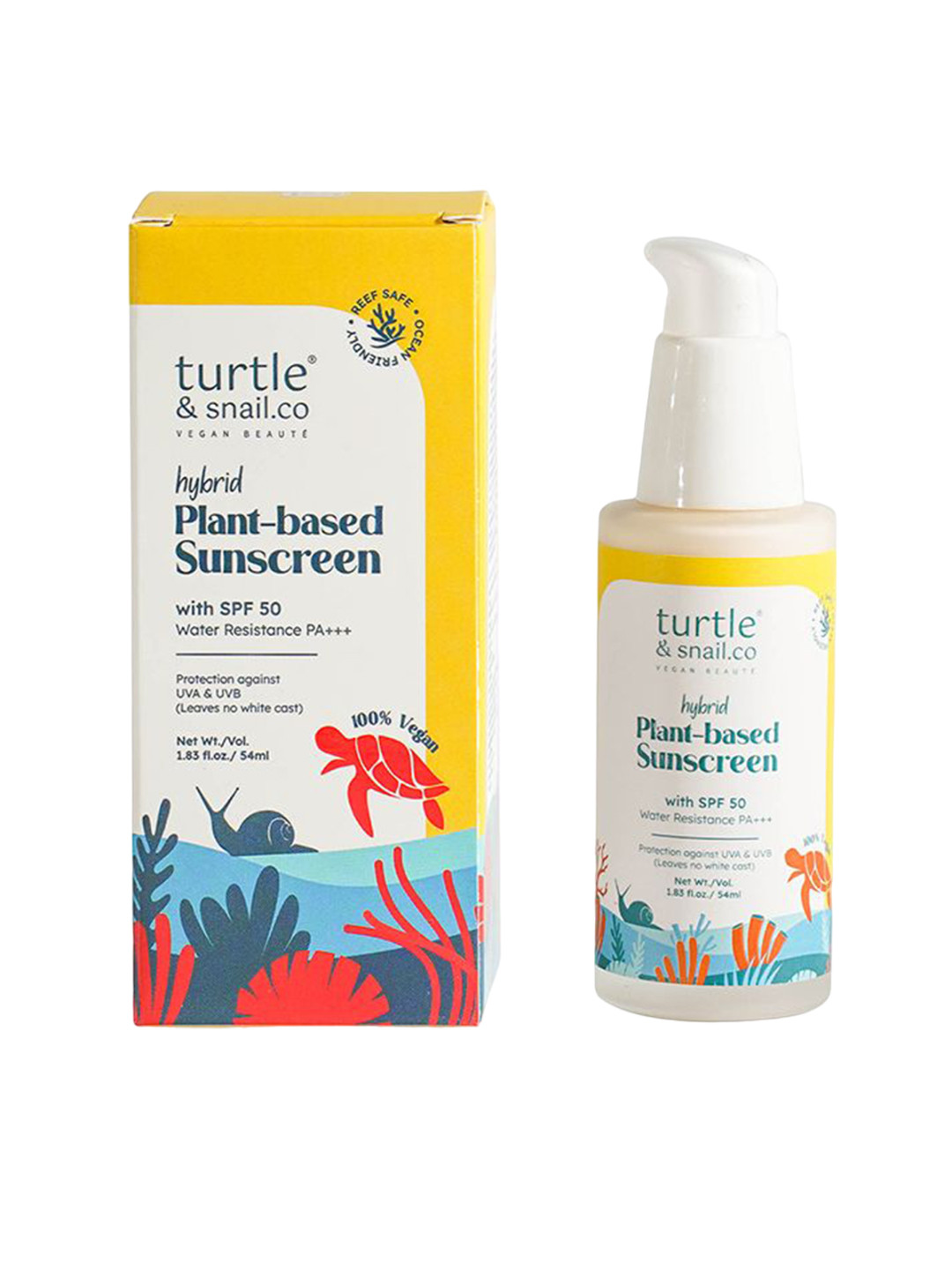 Turtle & Snail Hybrid Plant-Based Sunscreen with SPF 50 - 54 ml