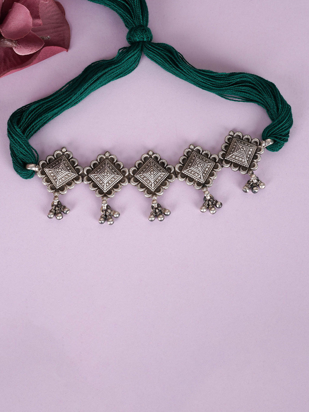 Shyle 925 Sterling Silver Statement Necklace