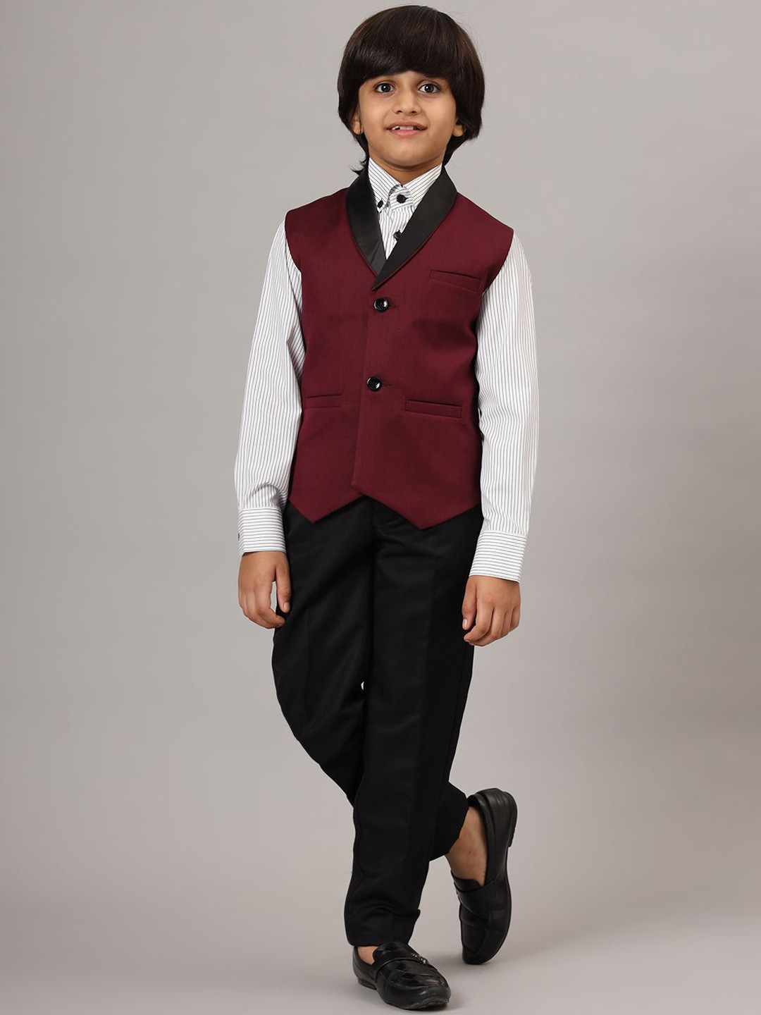 TAHVO Boys Tuxedo Waistcoat Three Pieces Party Suit