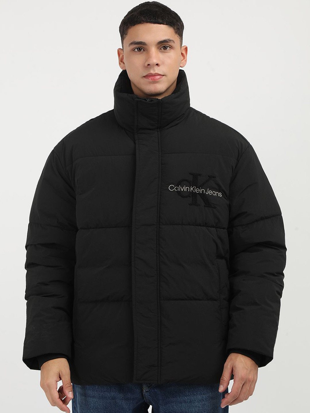 Calvin Klein Jeans Men Solid Windcheater Puffer Jacket