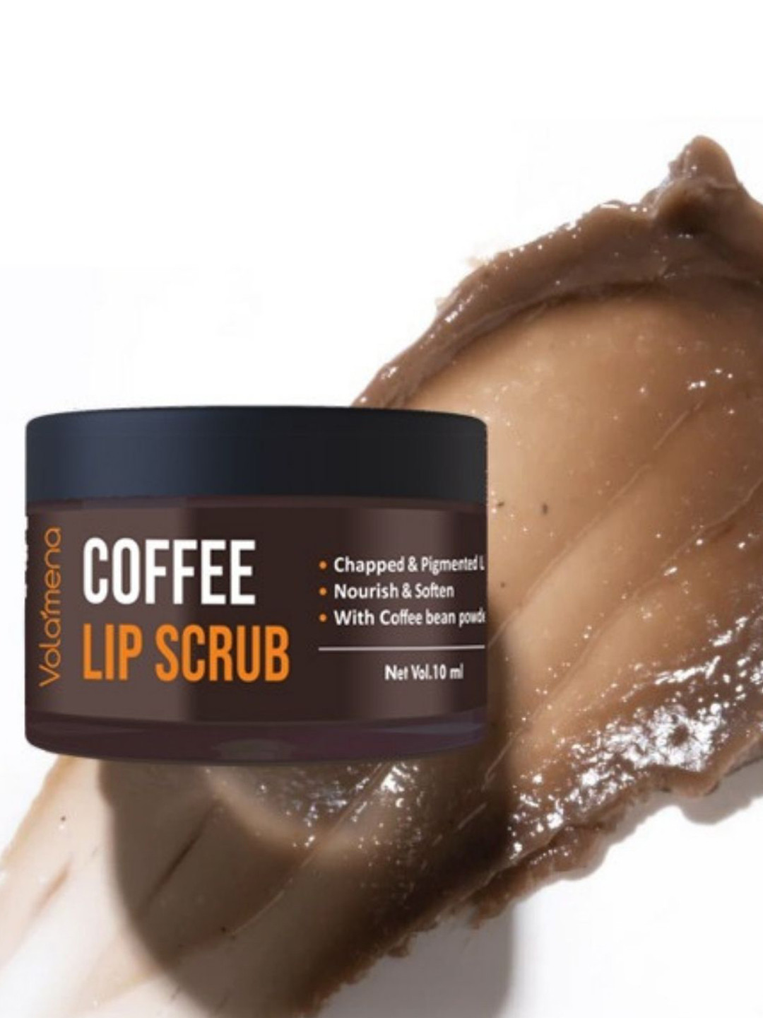 Volamena Coffee Lip Scrub For Dry & Pigmented Lips-10 ml