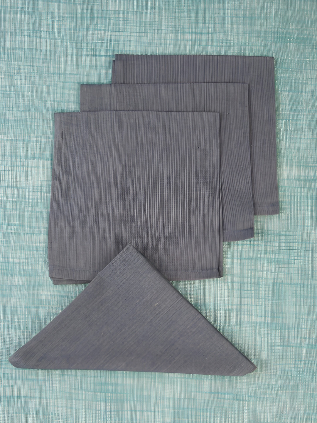 Fabindia Mysa Blue 4 Pieces Cotton Table Napkins