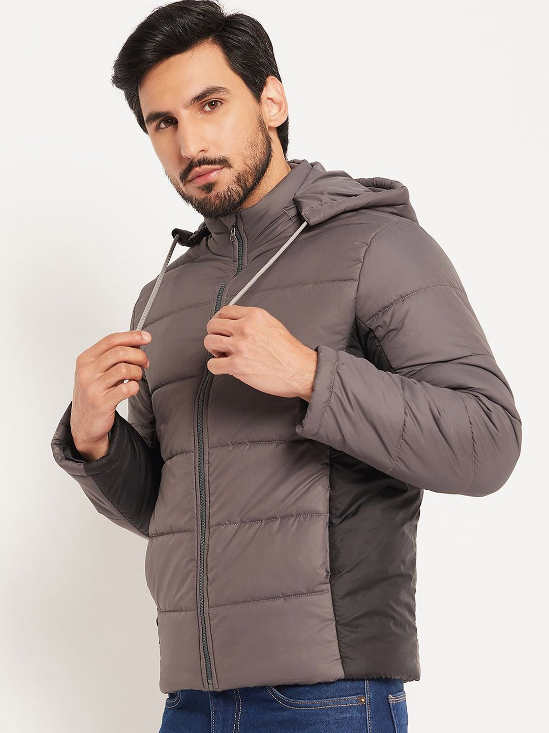 VERO AMORE Men Colourblocked Hooded Puffer Jacket