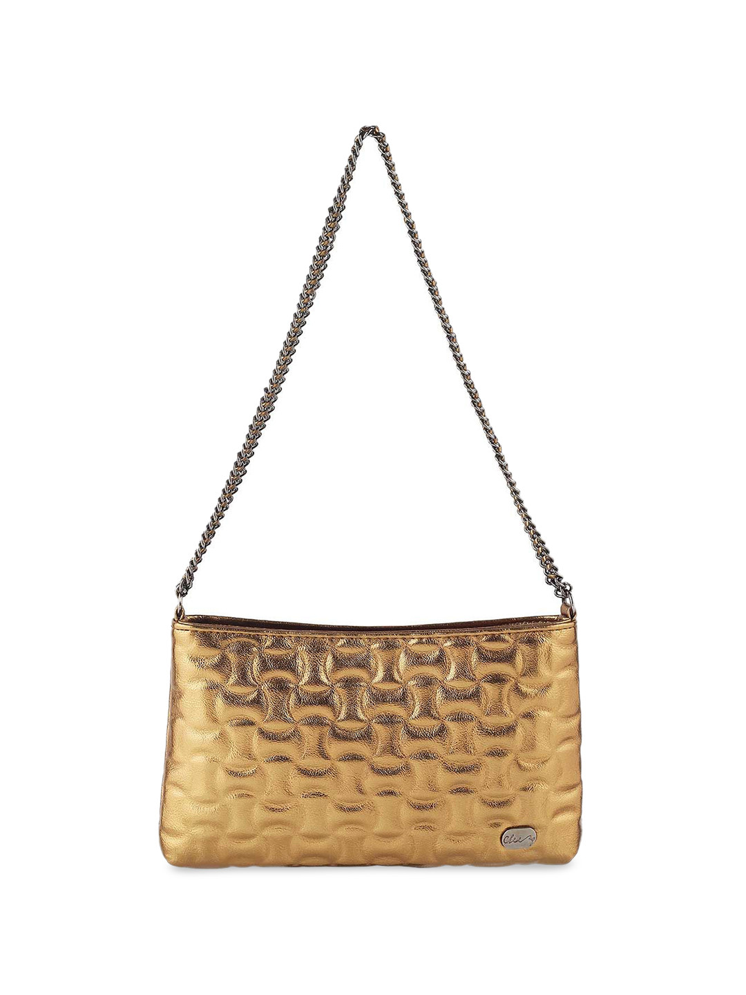 Cheemo Textured Structured Sling Bag with Applique