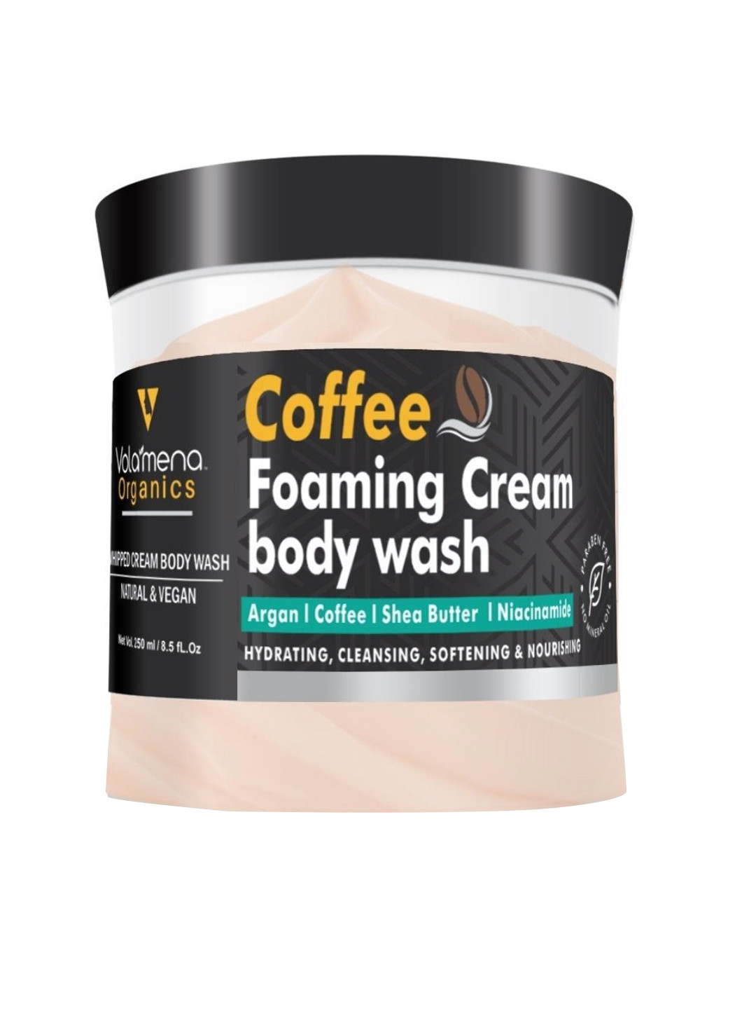 Volamena Organics Coffee Foaming Cream Body Wash - 250 ml