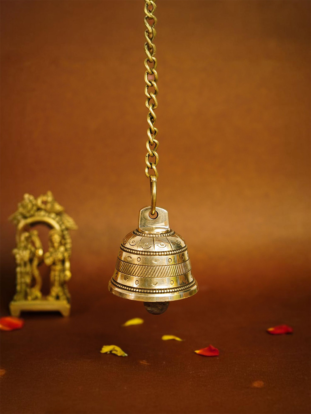 Ekhasa Gold-Toned Textured Pooja Hanging Bells