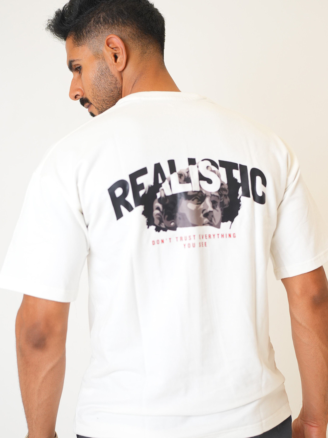 GYMYAK Men Anti Odour Graphic Printed Round Neck Pure Cotton Oversized T-shirt