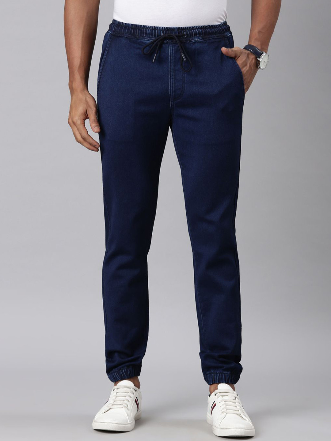 CINOCCI Men Slim Fit Joggers Jeans