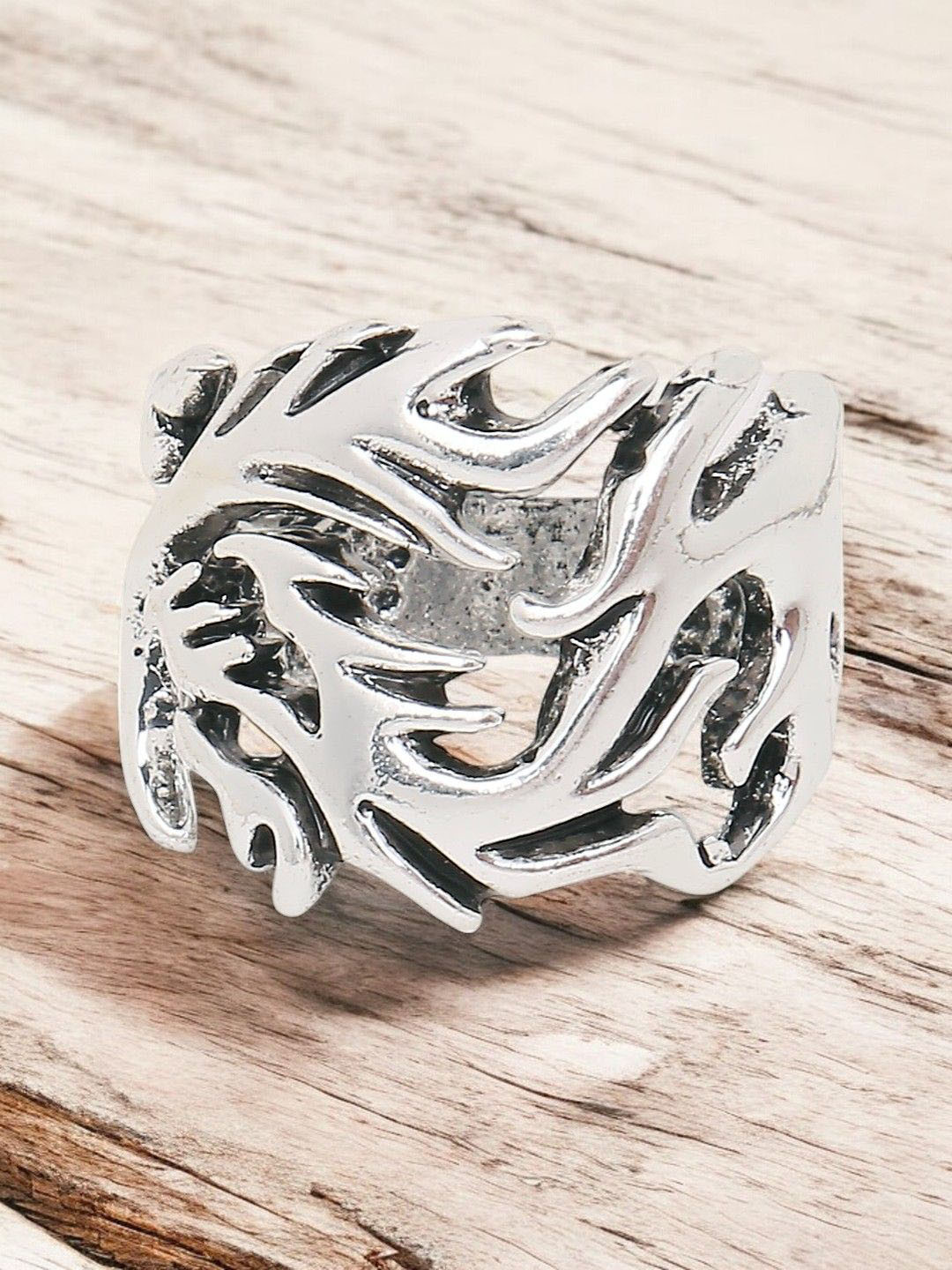 fabula Men Vintage Gothic Dragon Biker Finger Ring