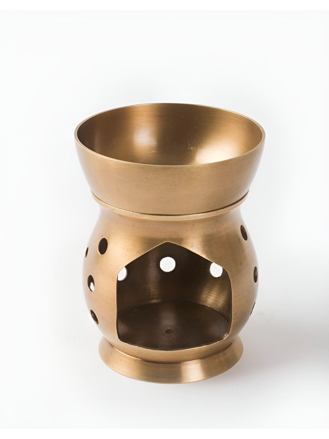 Fabindia GoldToned Textured Metal Aroma Oil Diffuser