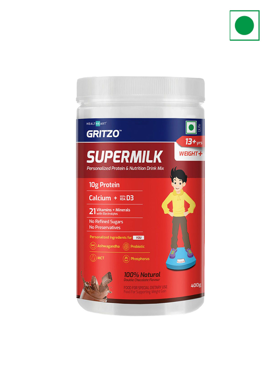 Gritzo Supermilk Personalized Protein & Nutrition Drink Mix-400g