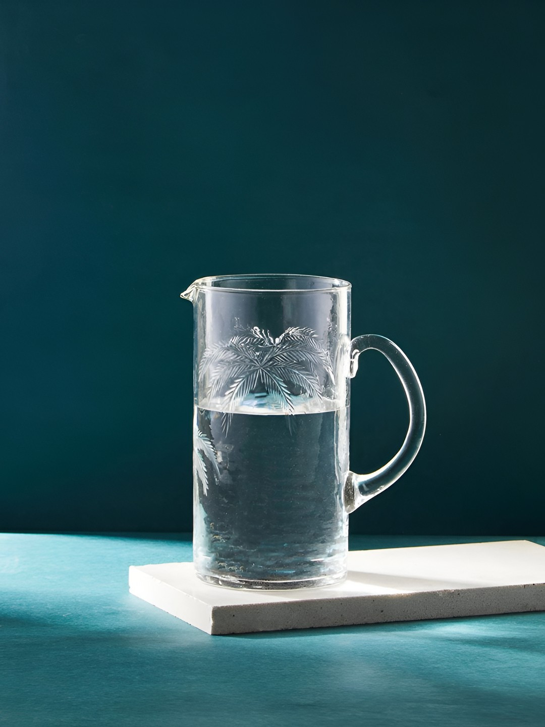 Fabindia Dhaani Transparent Glass Water Jugs 1L