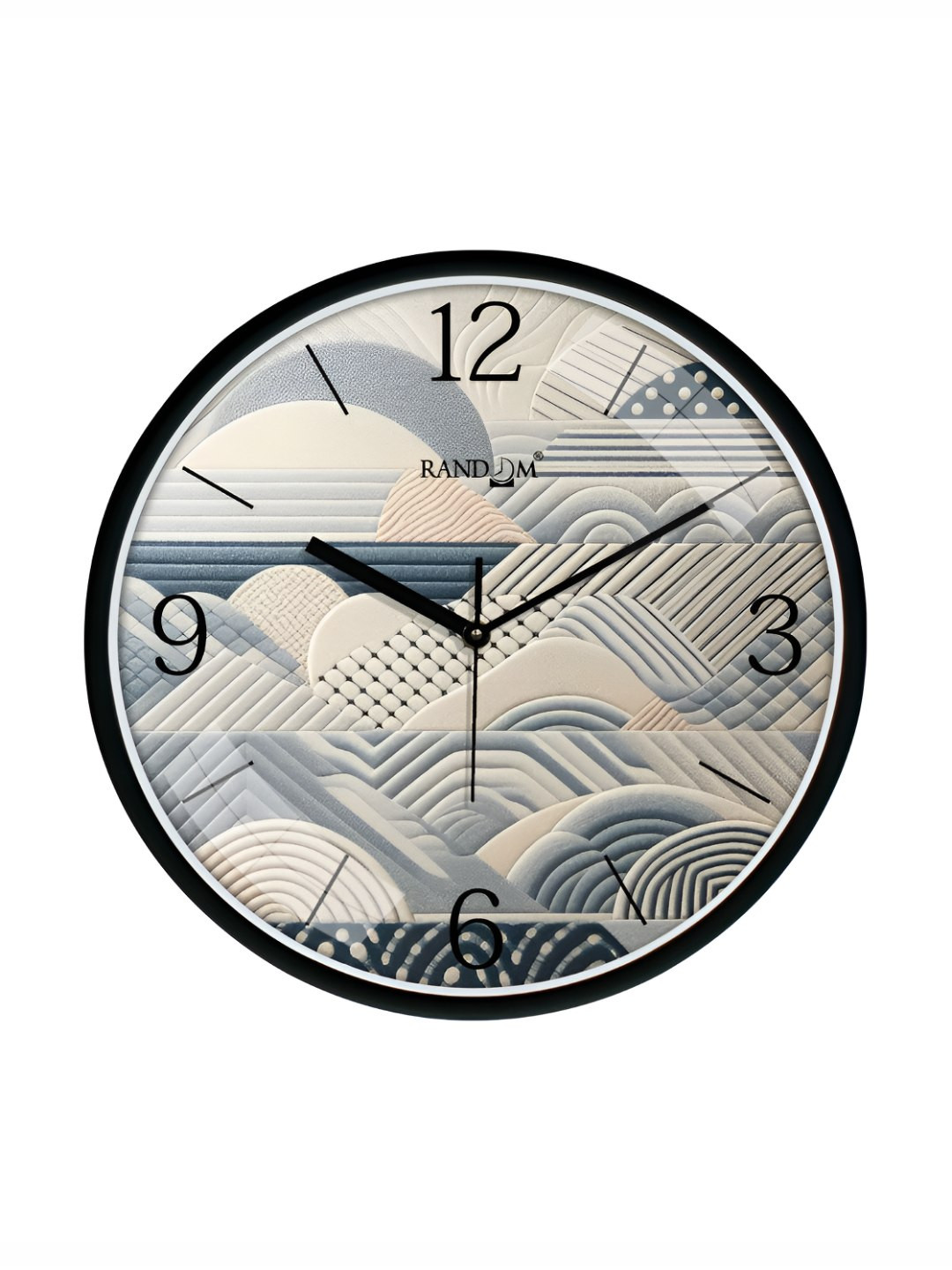 RANDOM Round Plastic Large Display Battery Analogue Wall Clock-30cm