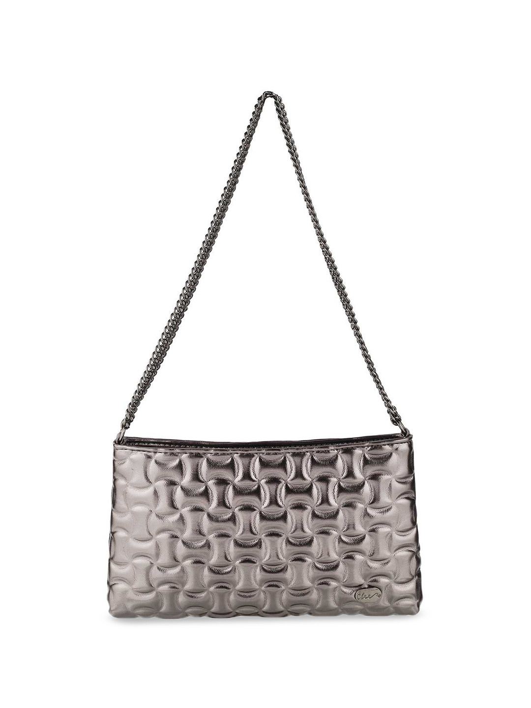 Cheemo Textured Structured Sling Bag with Applique