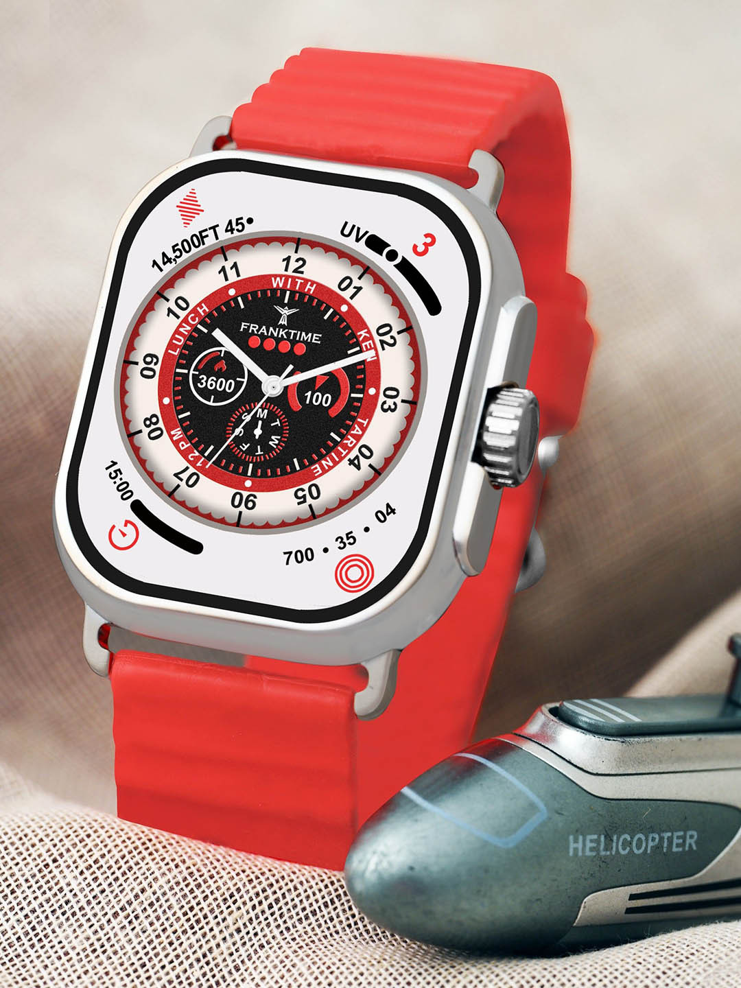 Franktime Men Brass Dial & Straps Analogue Watch FT-0050 RD