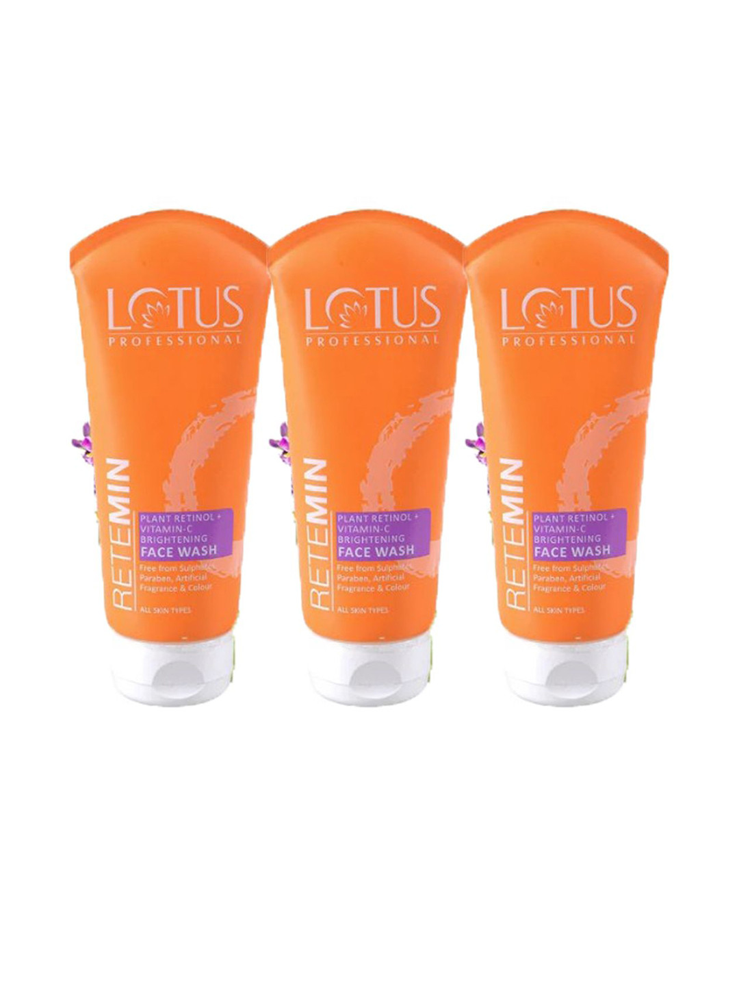 Lotus Professional Set Of 3 Retemin Plant Retinol + Vitamin C Face Wash - 100 gm