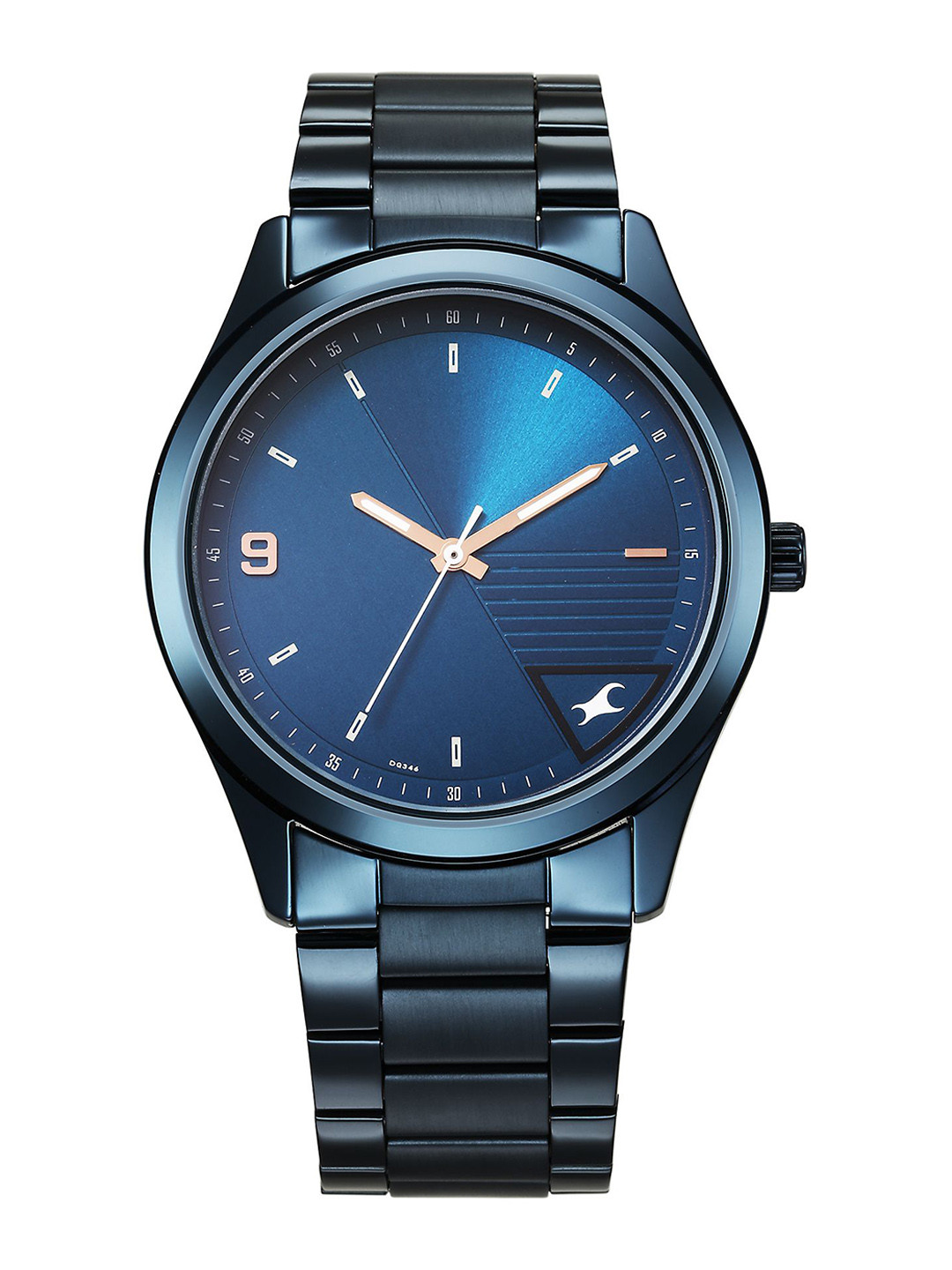 Fastrack Men Brass Dial & Bracelet Style Straps Analogue Watch 3317QM01