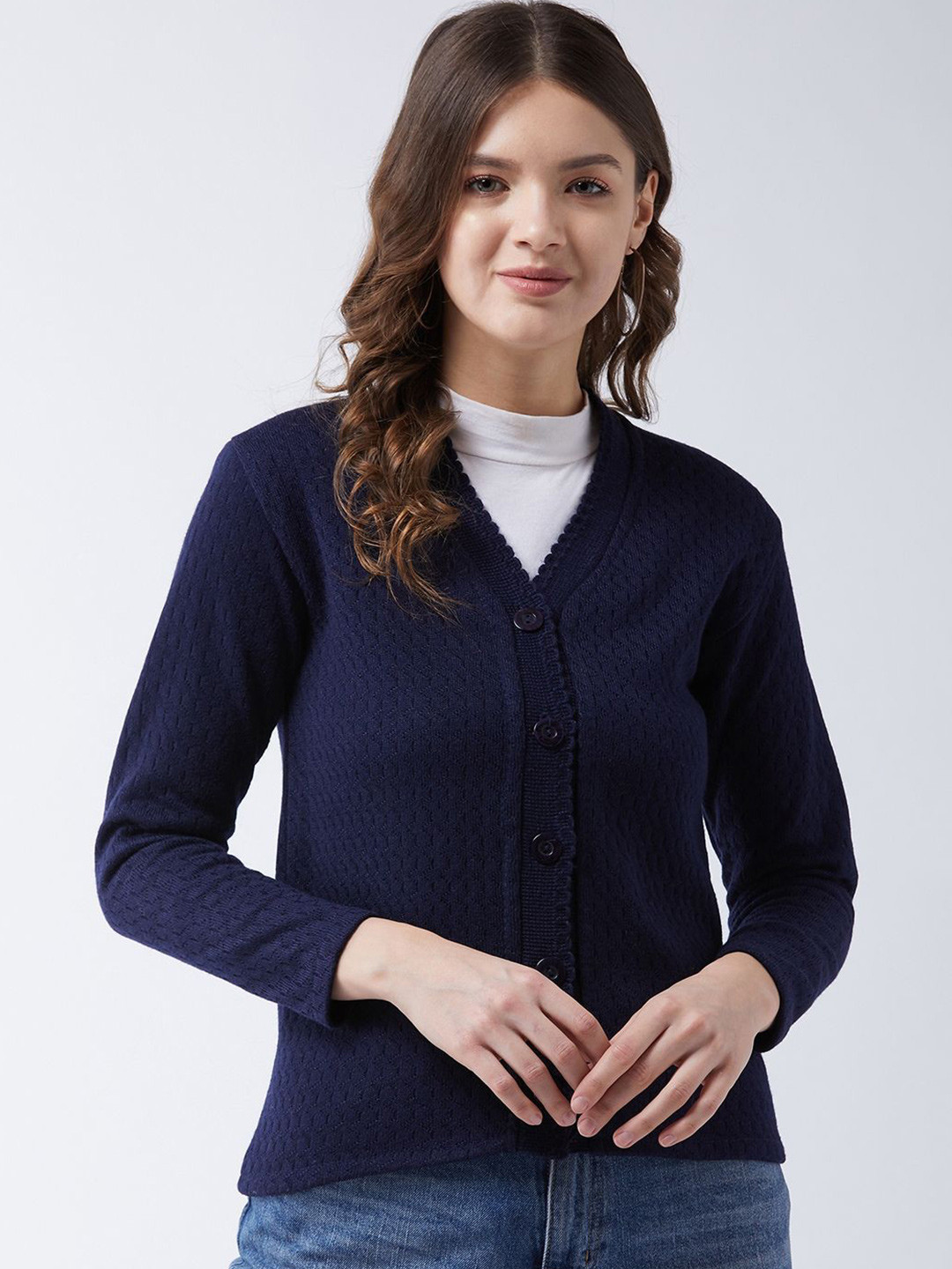 PIVL Women Self Design Cardigan