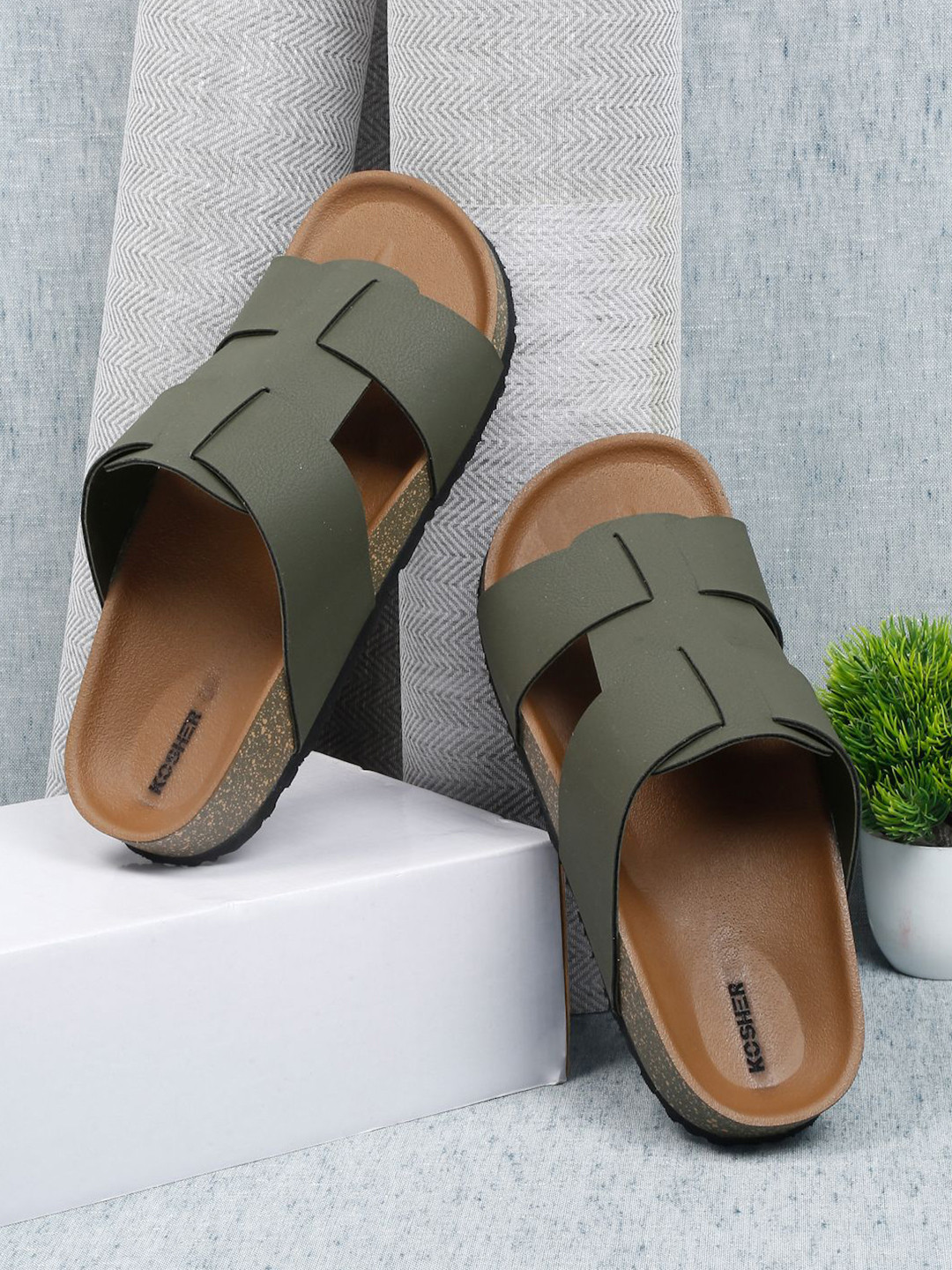 Kosher Men Slip-On Comfort Sandals