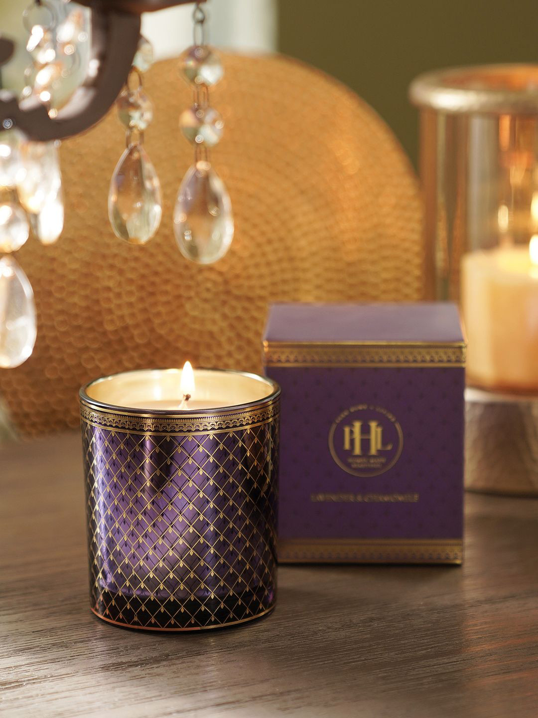 Pure Home and Living Chamomile Lavender & Chamomile Abstract Geometric Regular Jar Candles