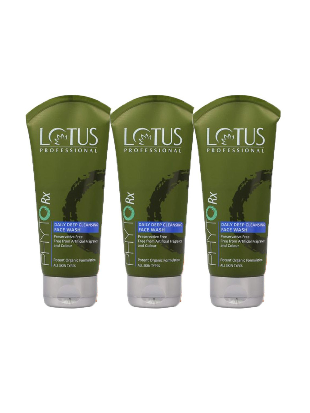 Lotus Professional Set Of 3 PhytoRx Daily Deep Cleansing Face Wash - 80 g Each