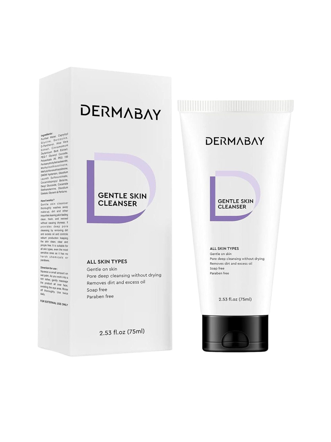 Dermabay Gentle Face Cleanser Soothes Deeply Cleans Non Drying, Soft & Radiant Finish 75ML