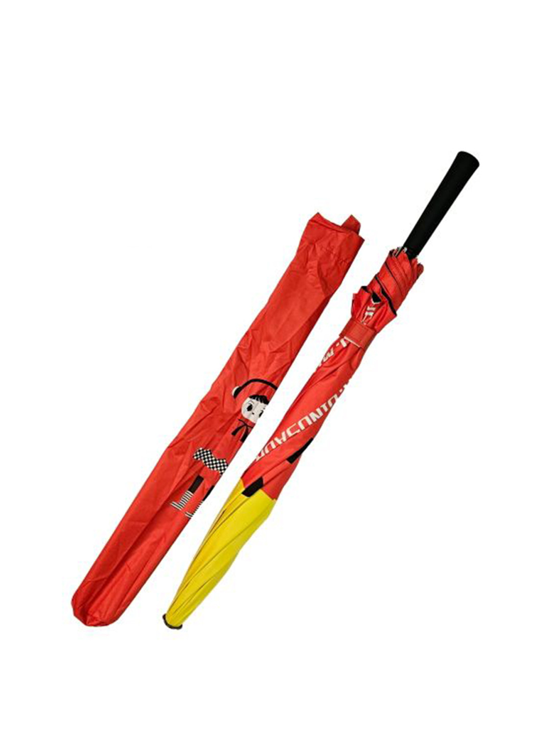 lil PLANET Red & Yellow Hat Shaped Manual 2 Fold Umbrellas