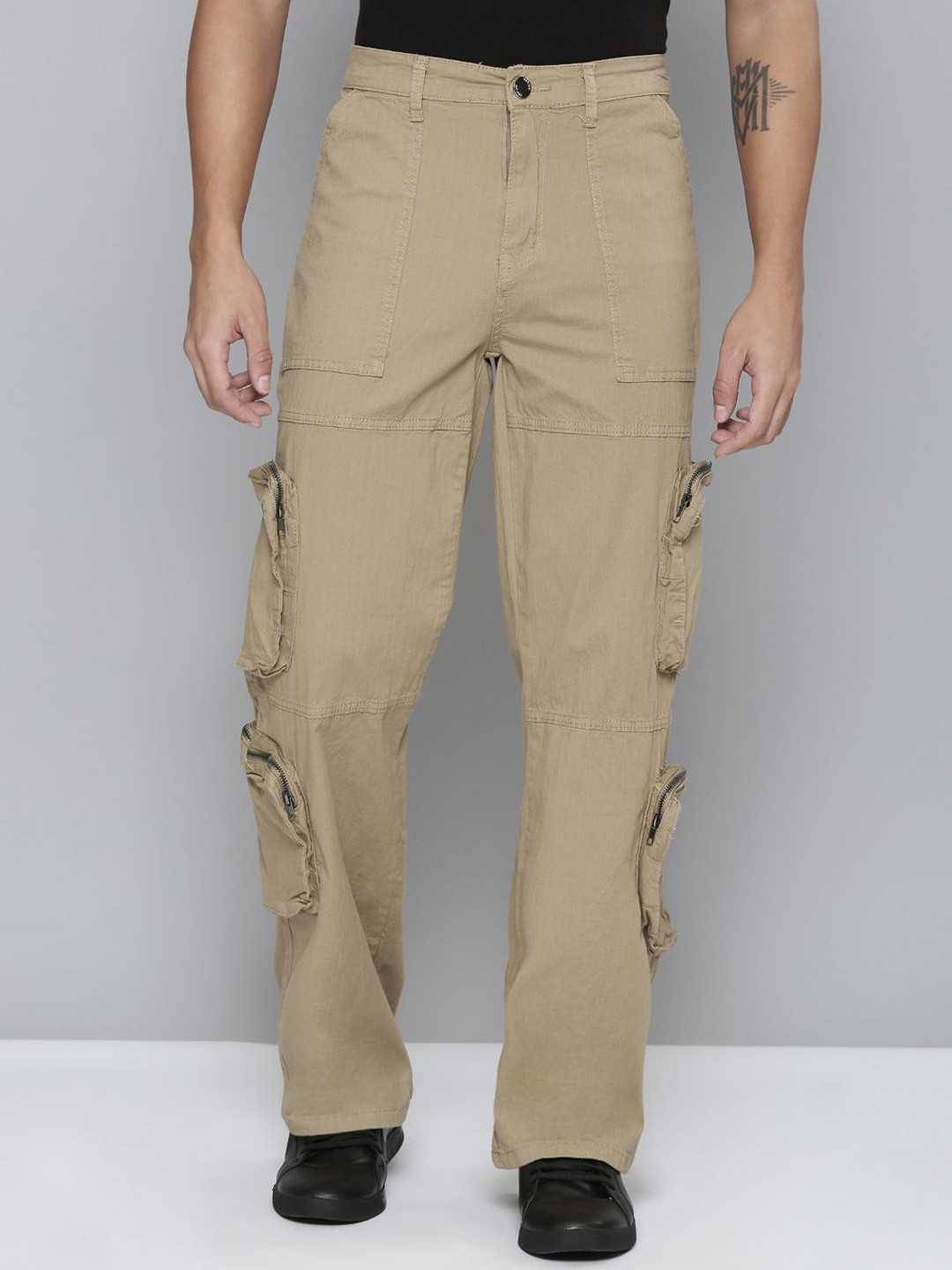 WAIMEA Men Comfort Relaxed Fit Stretchable Cargo Jeans