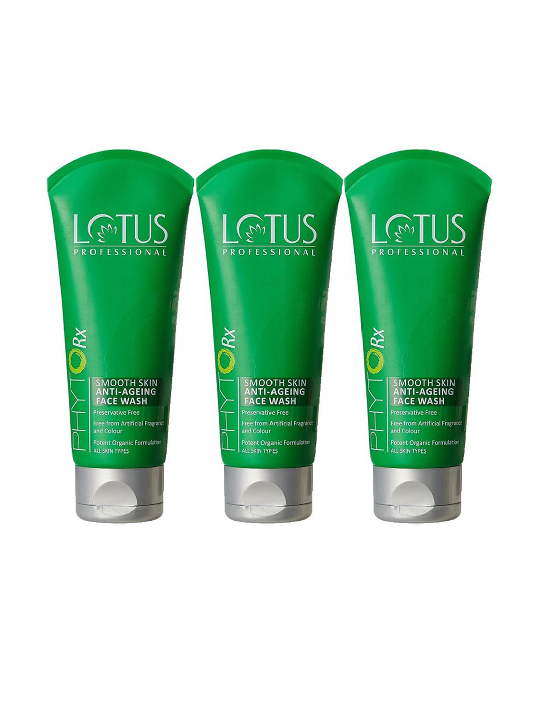 Lotus Professional Set Of 3 Phyto Rx Smooth Skin Anti Ageing Face Wash - 80 g Each
