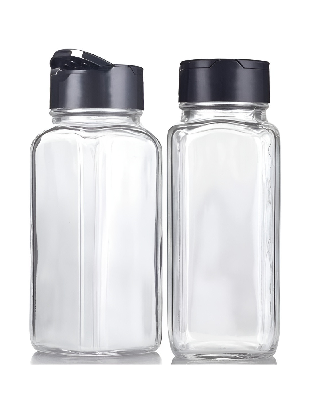 Croco Jar Transparent Glass Dishwasher Safe 2 Piece Screw Top Spice Cellar-100ml