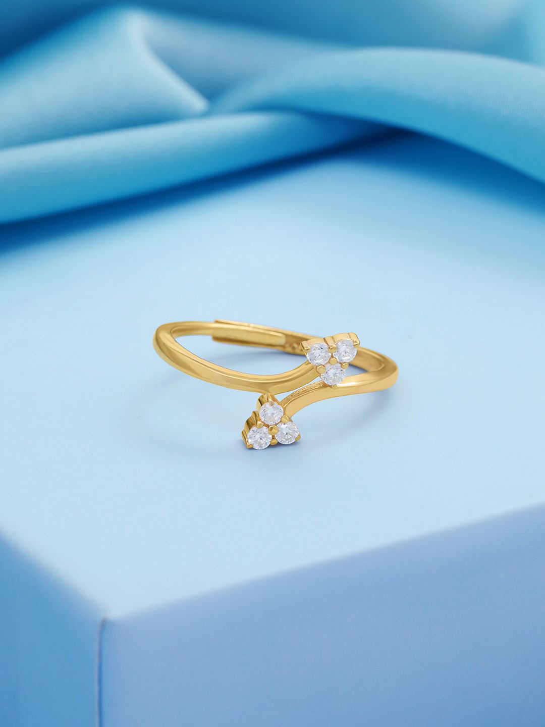 Zavya Delicate Trio CZ 925 Sterling Silver Ring