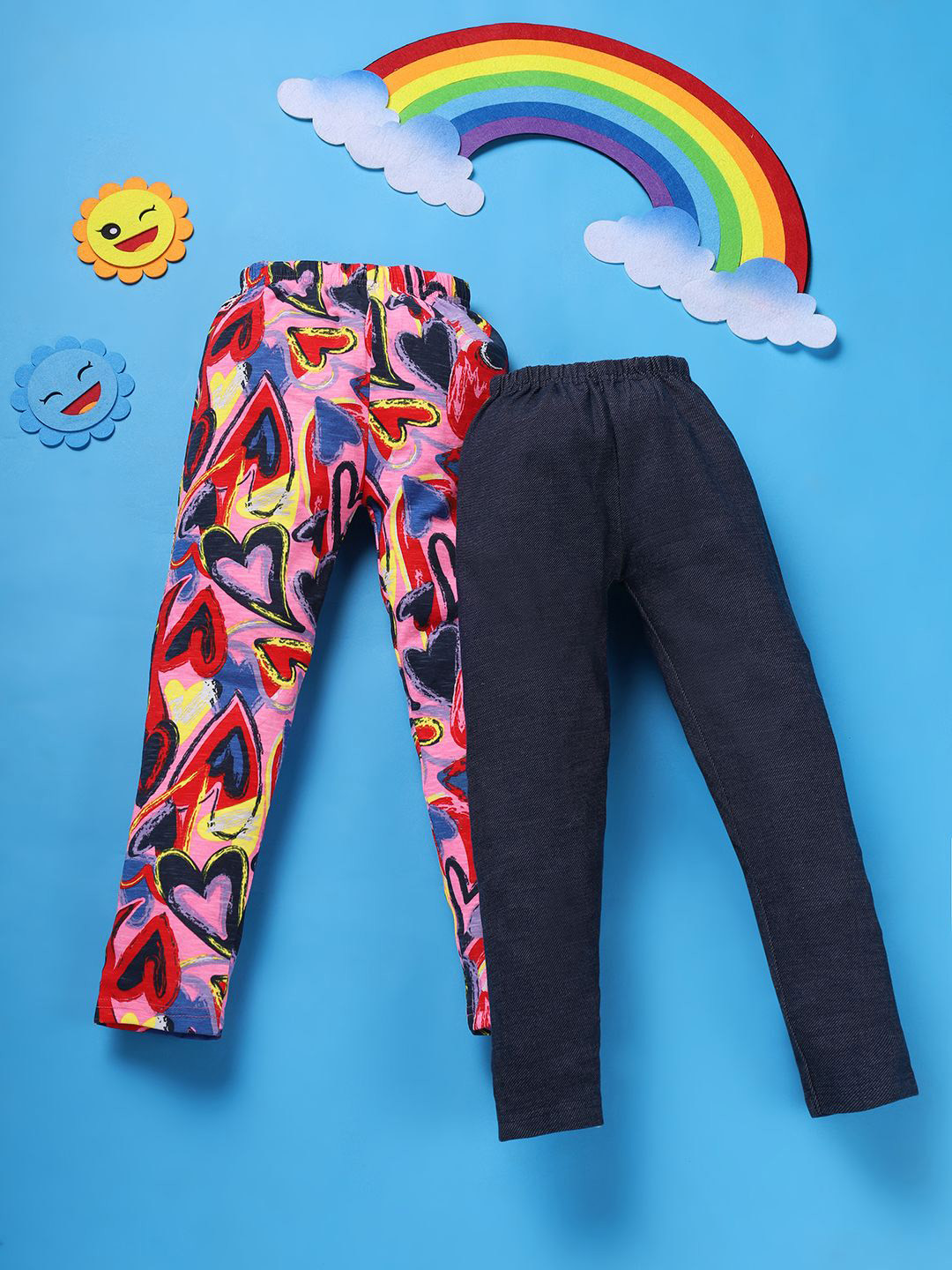 RAINE AND JAINE Pack Of 2 Girls Leggings