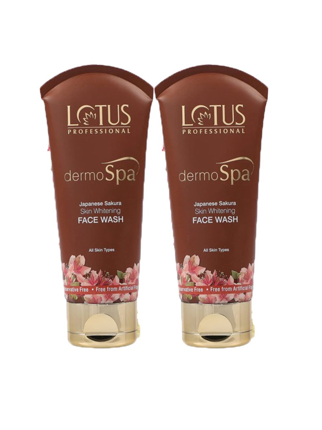 Lotus Professional Set Of 2 Dermospa Japanese Sakura Skin Whitening Face Wash - 80 gm