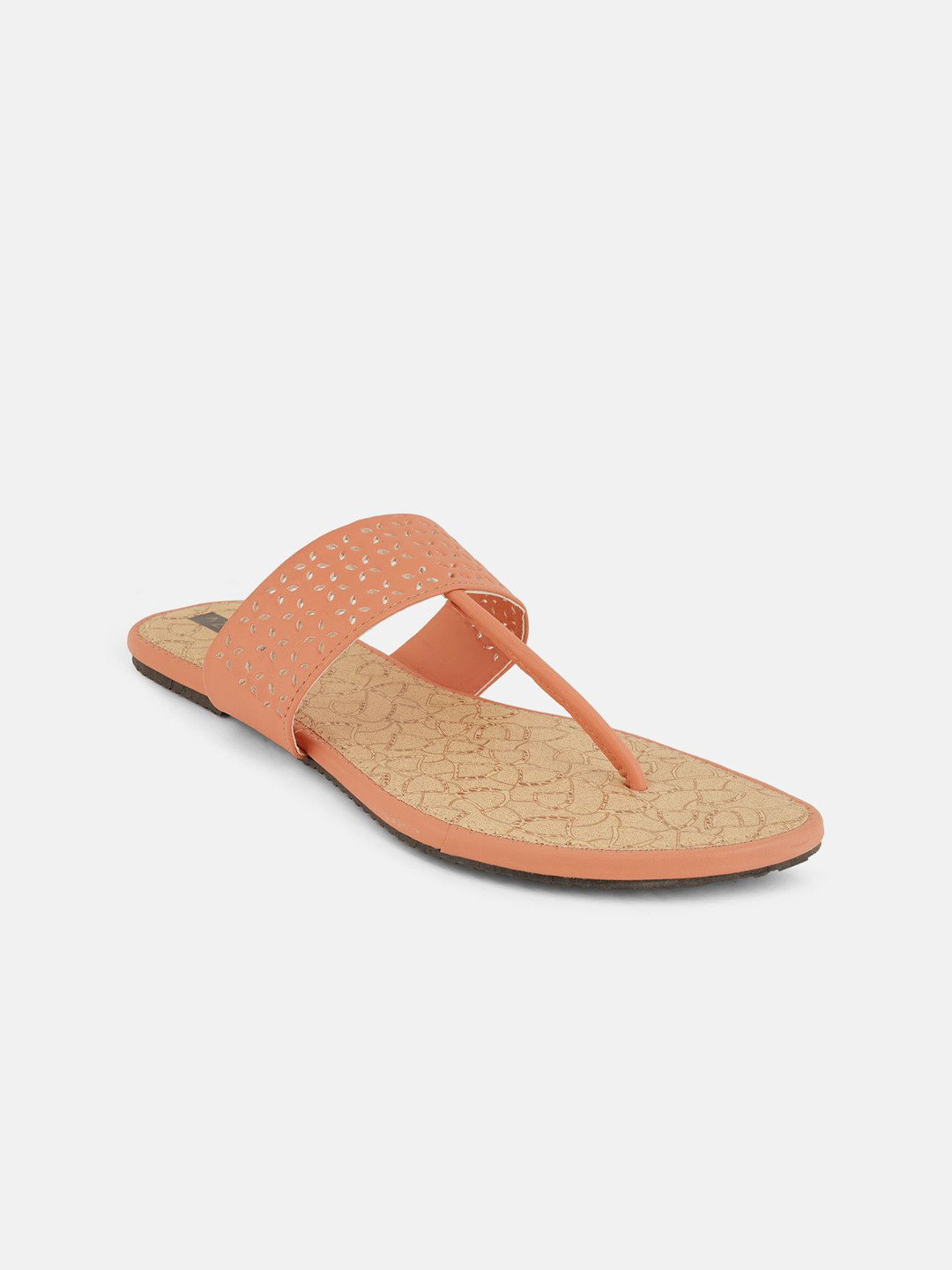 AZORES Women One Toe Flats With Laser Cuts