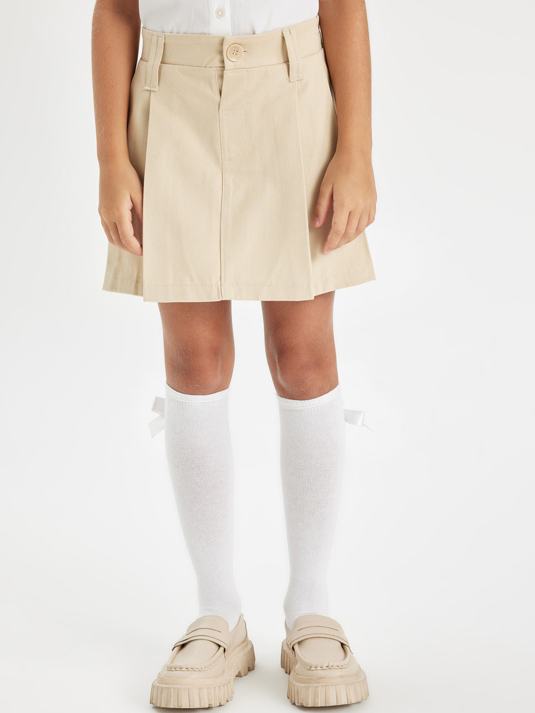DeFacto Girls Pleated Flared Above Knee Skirts