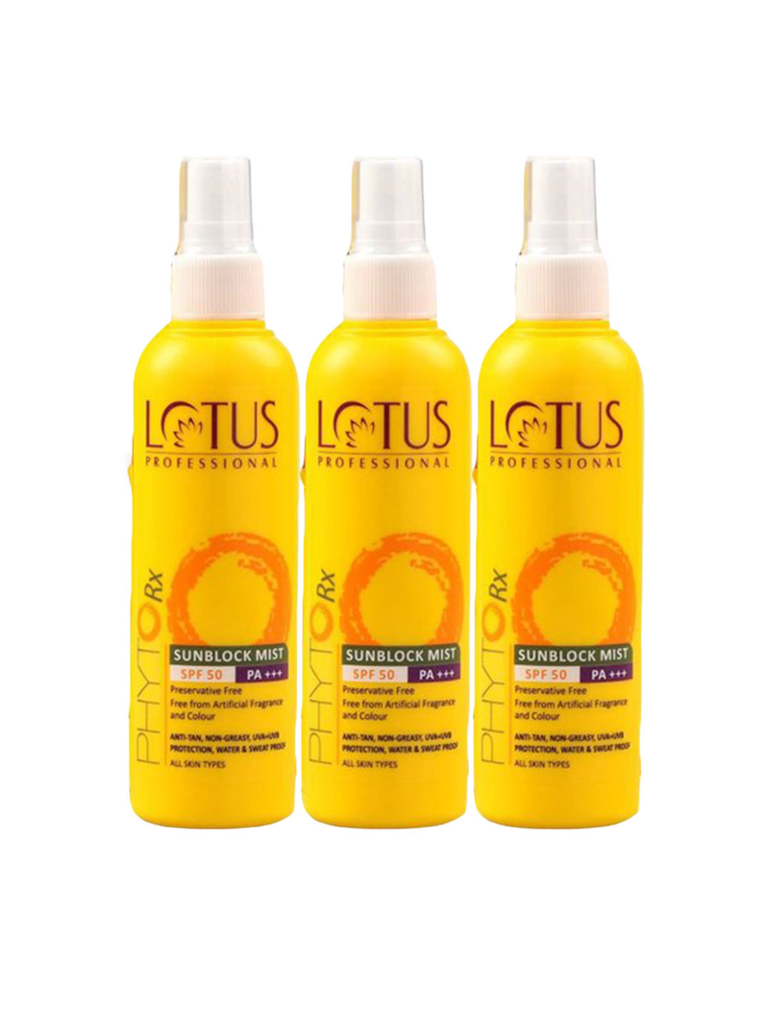 Lotus Professional Set Of 3 PHYTORx Sunblock Mist -100ml Each