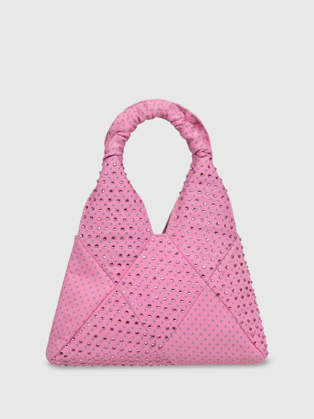 D'oro Embellished Structure Handheld Bag