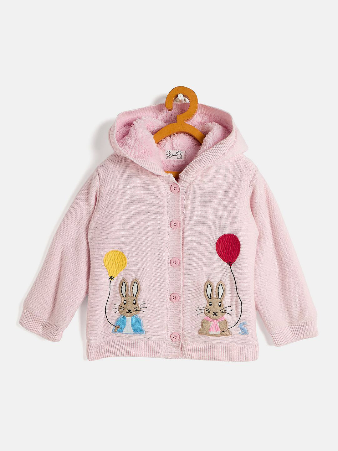 JWAAQ Girls Animal Cardigan with Applique Detail