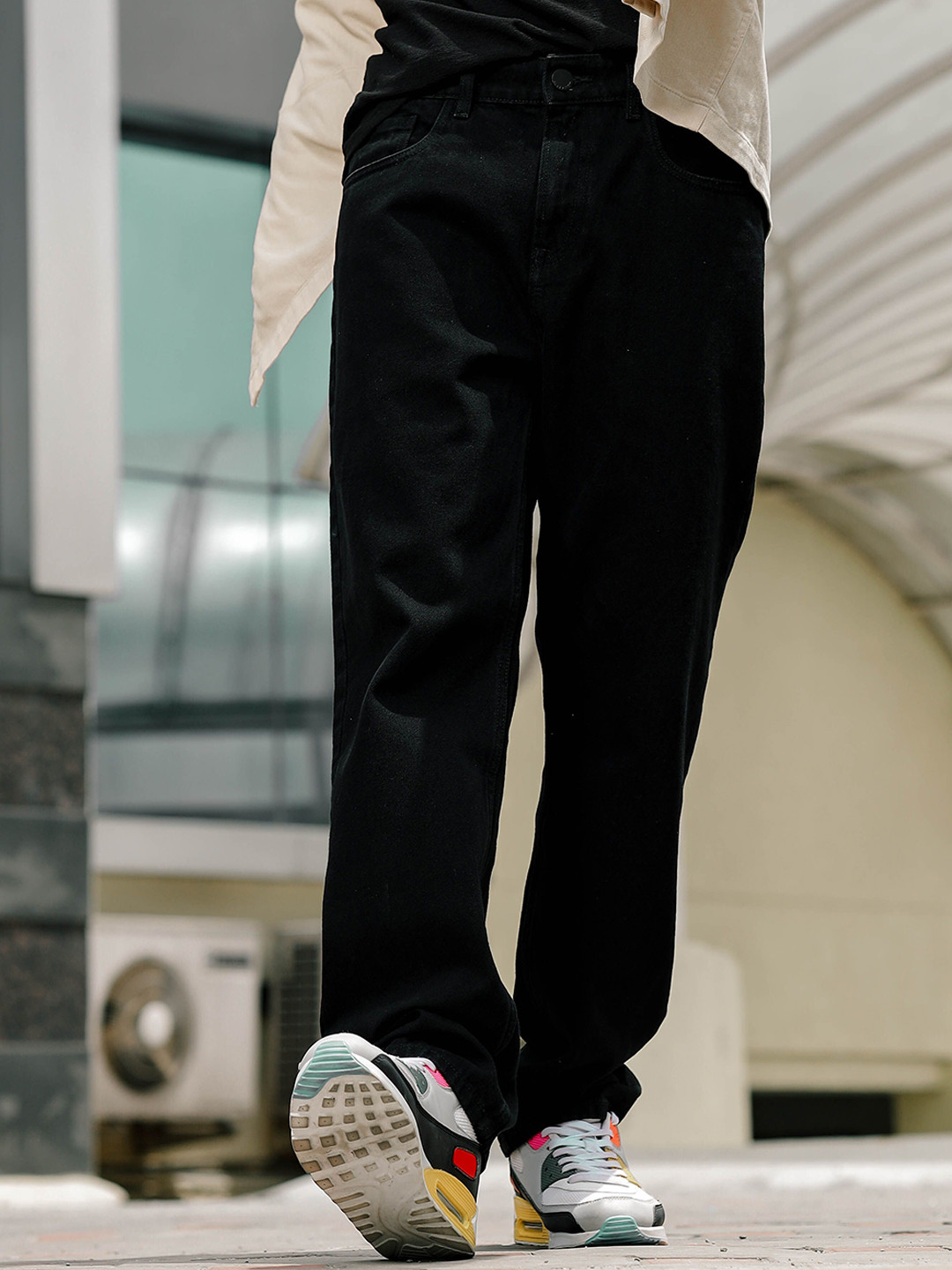 W.T.F - Witnessing True Fashion Men Comfort Cotton Mid-Rise Relaxed Fit Jeans