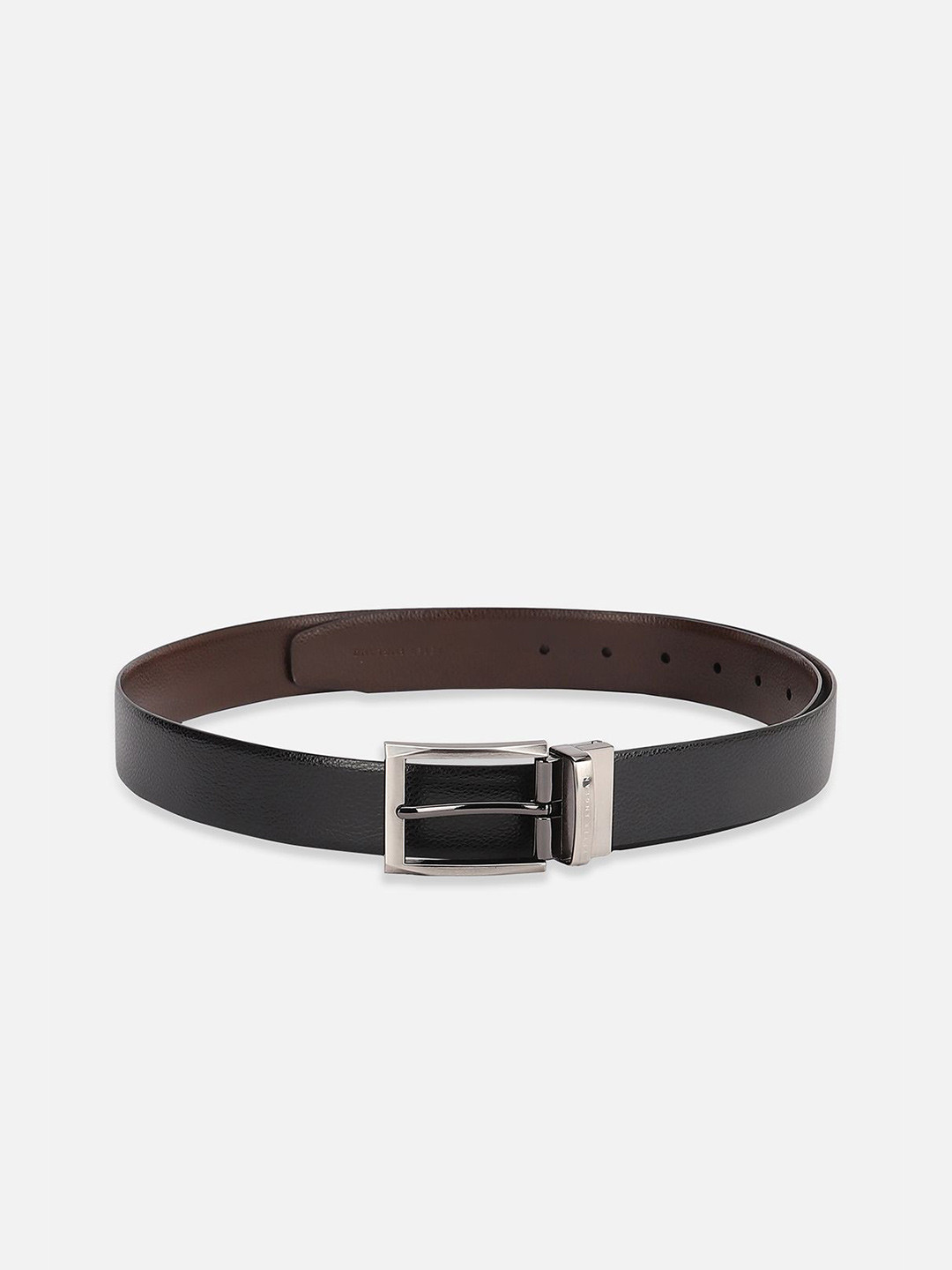 Peter England Men Tang Closure Textured Reversible Formal Belt