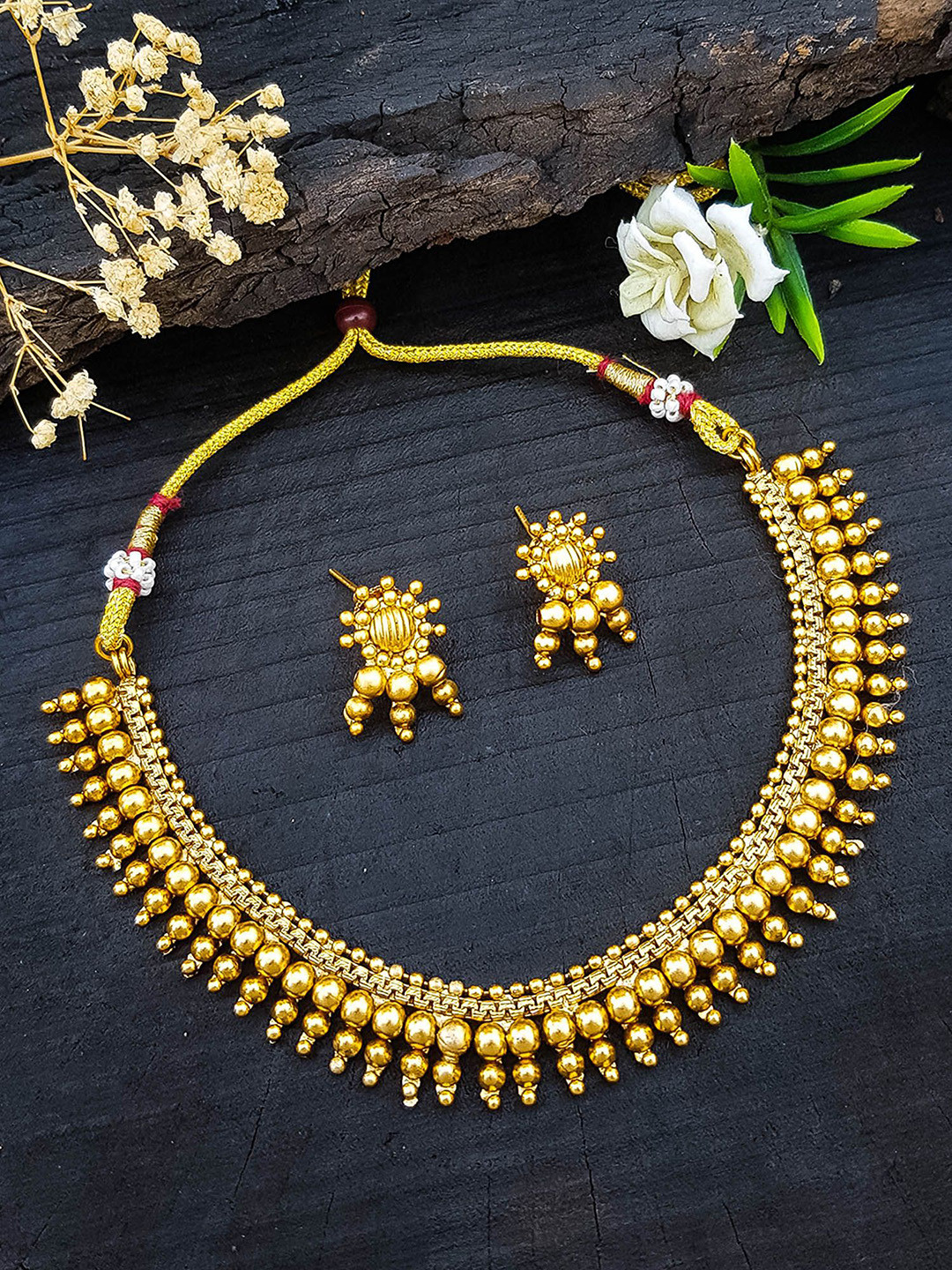 GRIIHAM Gold Plated Traditional Balls Jewellery Set