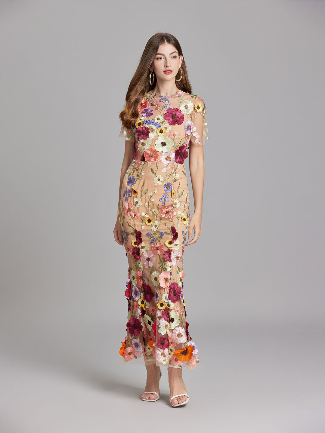 JC Collection Floral Print Maxi Dress