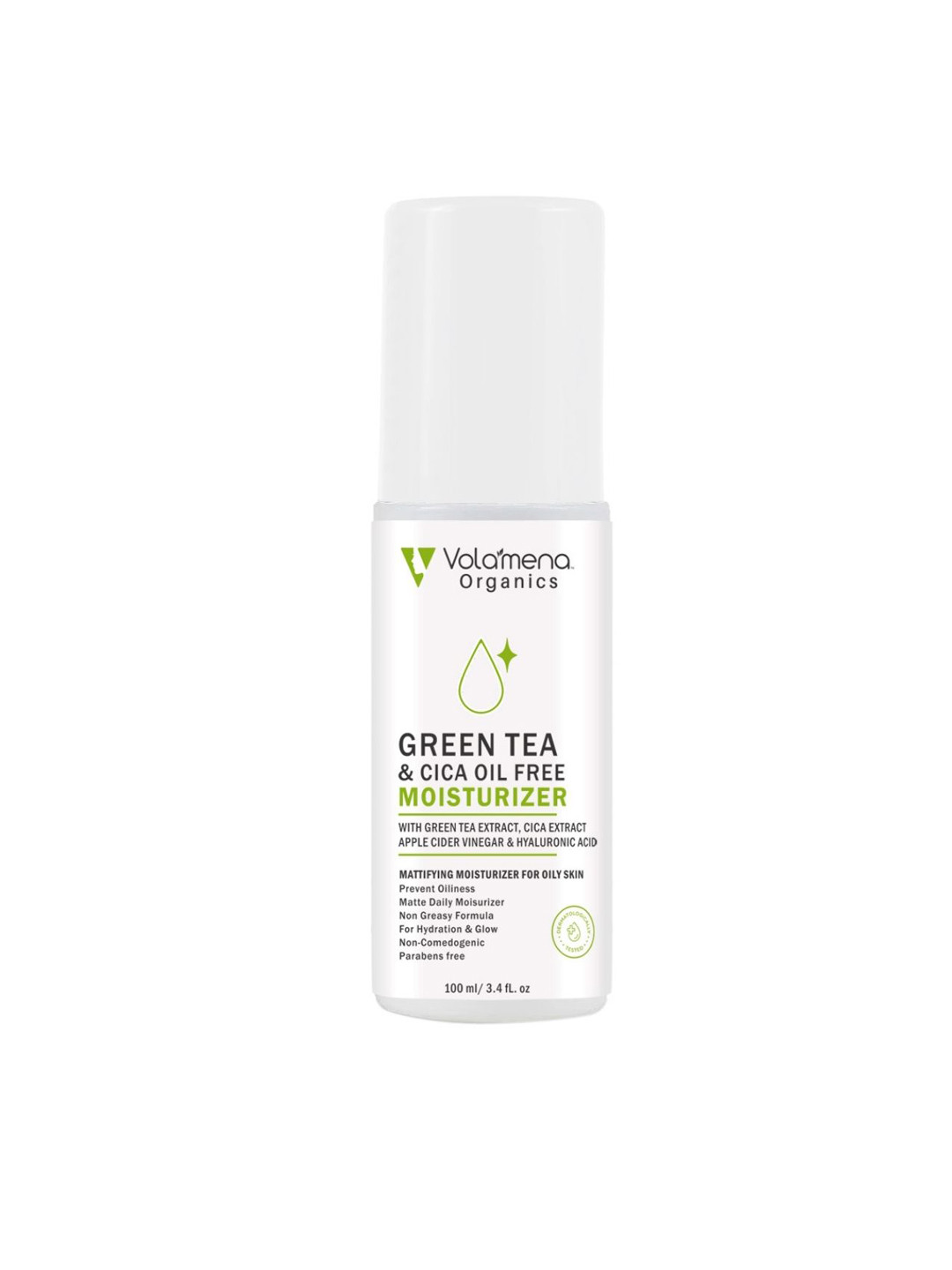 Volamena Organics Green Tea & Cica Oil Free Moisturizer Day Cream- 100 ml