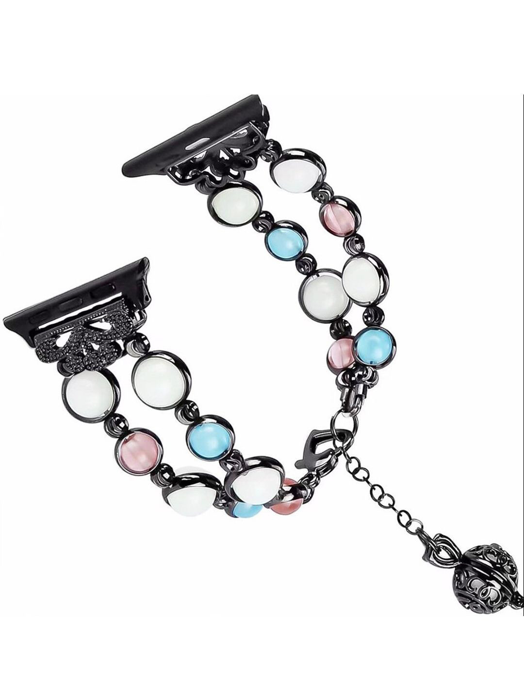 PEEPERLY Beading Stretchable Bracelet Style Compatible Smart Watch Strap