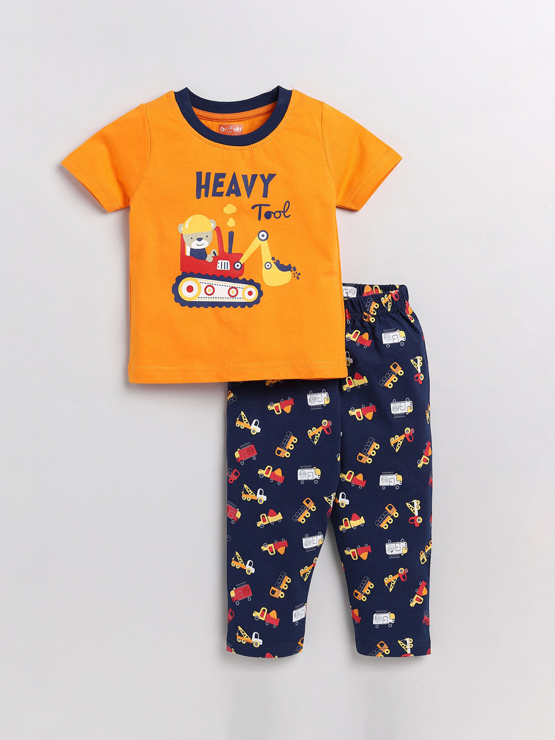 SNUGGLY MONKEY Kids Pure Cotton Car Theme Nightsuit