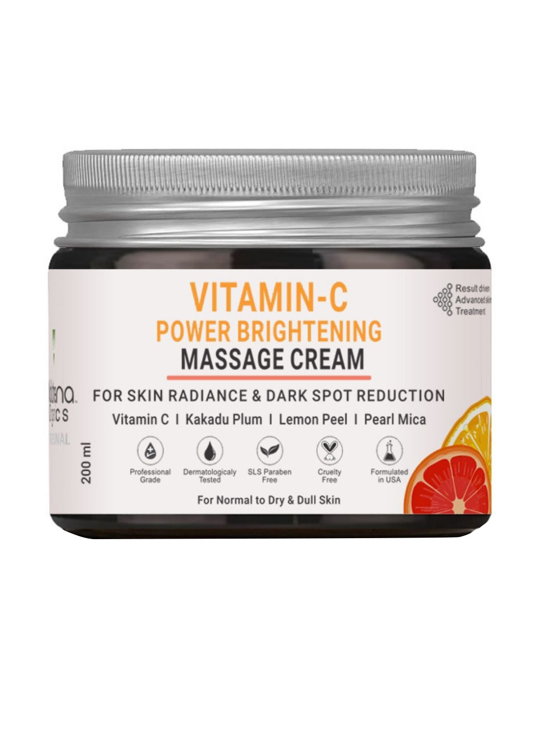 Volamena Organic Vitamin-C Power Brightening Massage Cream- 200ml
